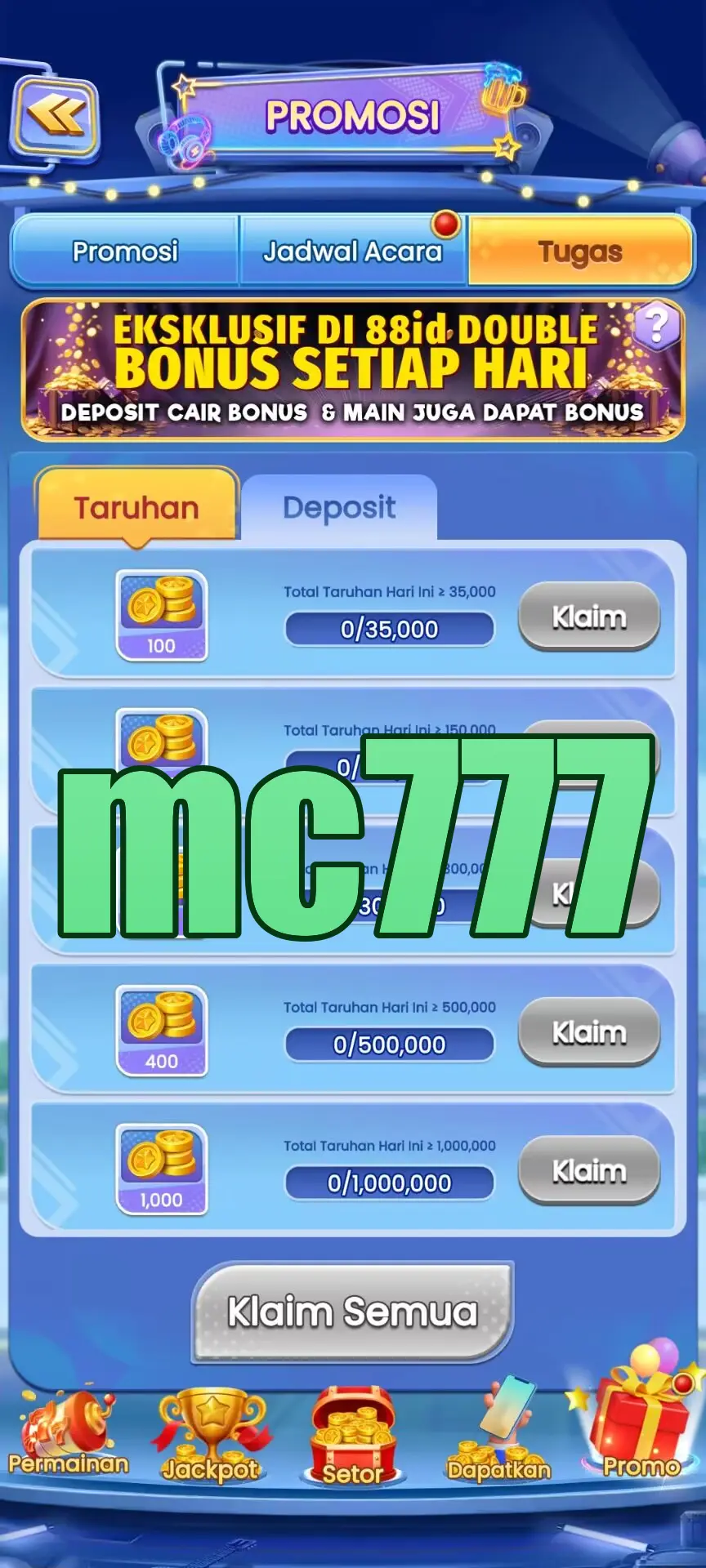mc777 Tangkapan Layar - APK Resmi